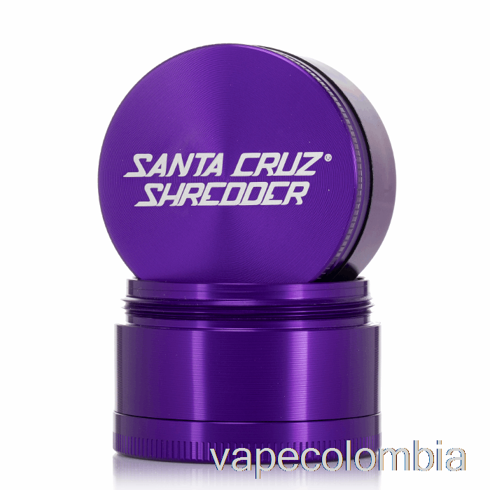 Trituradora Desechable De Vapeo Santa Cruz, Molinillo Mediano De 2,2 Pulgadas Y 4 Piezas, Color Morado (53mm)